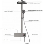 LEEGO BATHROOM SHOWER SYSTEM Hot and Cold Water Control Three-function rotary switch