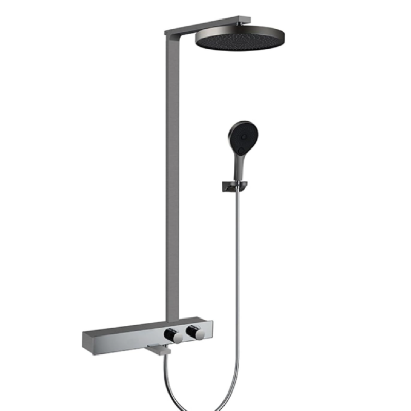 LEEGO BATHROOM SHOWER SYSTEM Thermostatic Shower LED digital display Wall-mounted handheld showerhead and overhead showerhead