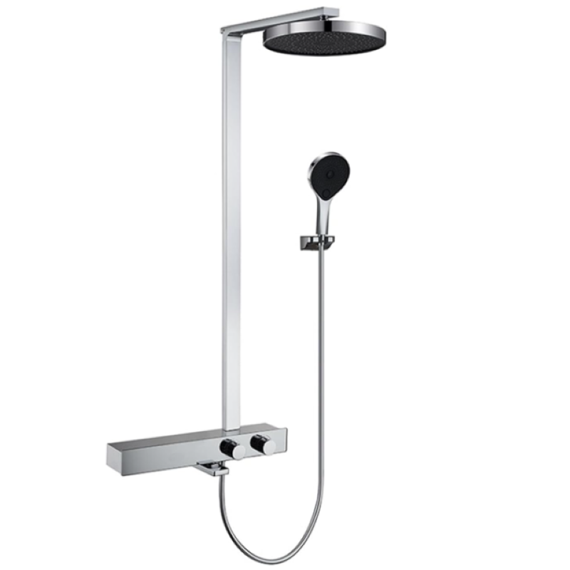 LEEGO BATHROOM SHOWER SYSTEM Thermostatic Shower LED digital display Wall-mounted handheld showerhead and overhead showerhead