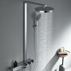 LEEGO BATHROOM SHOWER SYSTEM Thermostatic Shower LED digital display Wall-mounted handheld showerhead and overhead showerhead