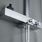 LEEGO BATHROOM SHOWER SYSTEM Thermostatic Shower LED digital display Wall-mounted handheld showerhead and overhead showerhead