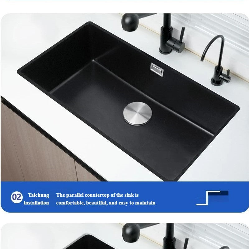 LEEGO quartz sink installed in a contemporary kitchen