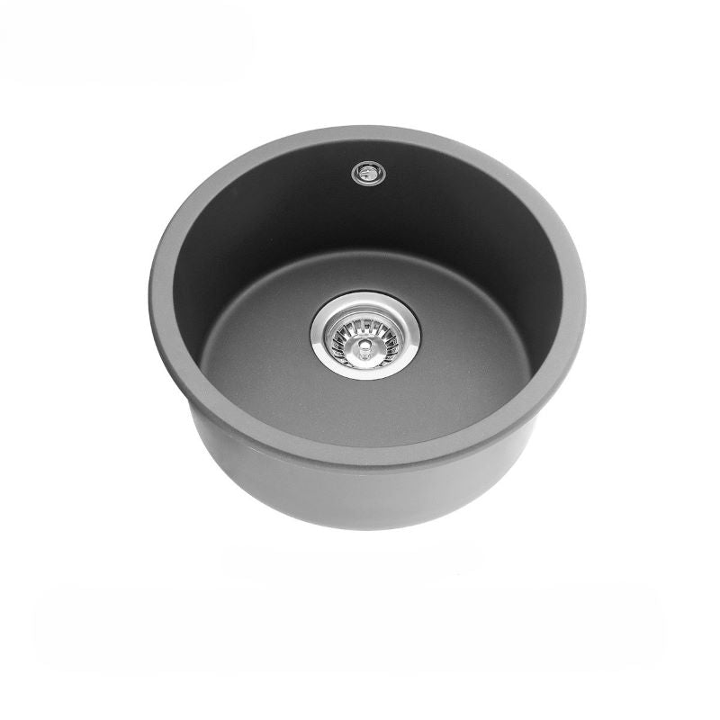 Grey quartz stone sink display image