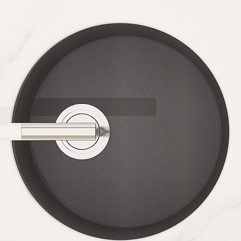 Smoothly rounded edge design quartz stone sink