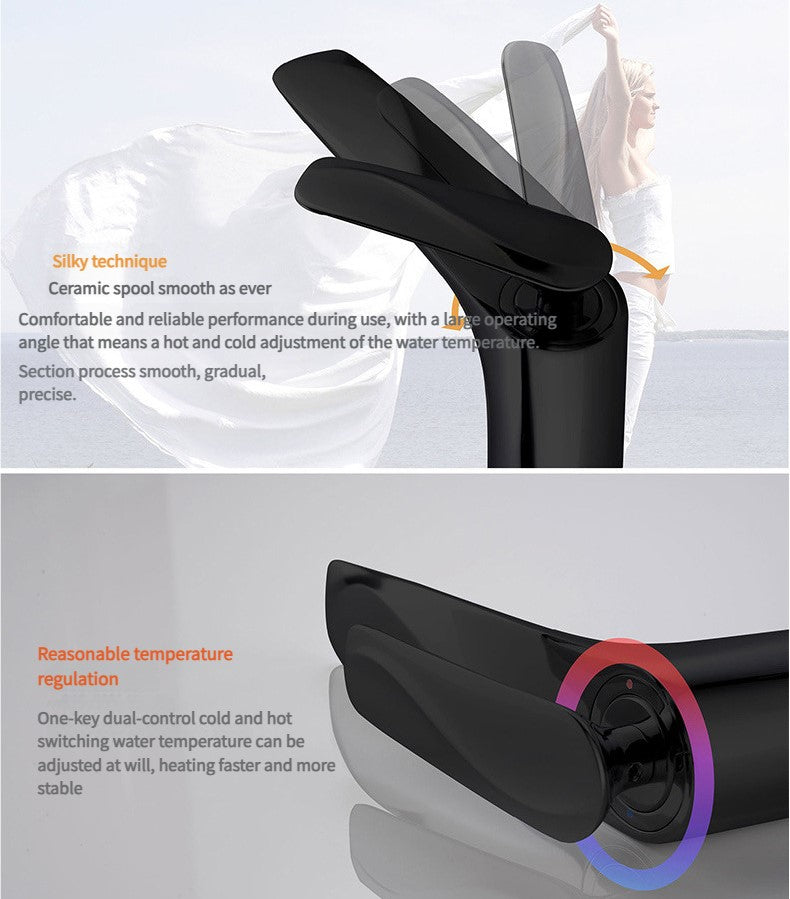 LEEGO BATHROOM FAUCET Lift-up handle Hot and Cold Water Control Single mode tap