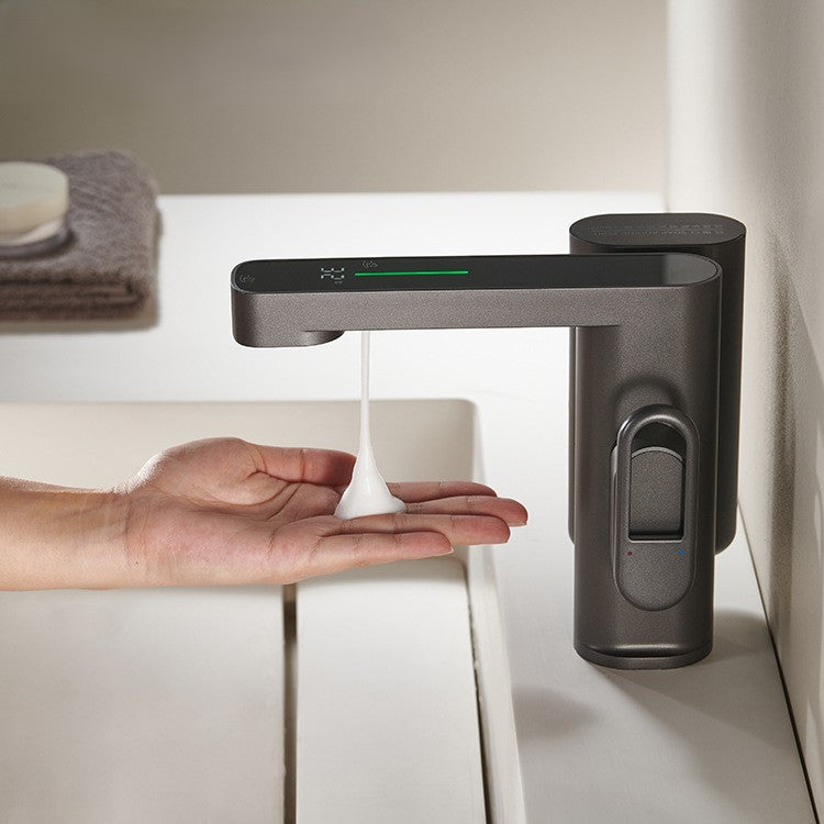LEEGO BATHROOM FAUCET Touchless tap LED Digital display with soap dish