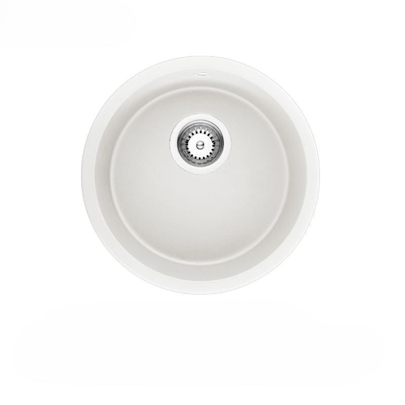 White quartz stone sink display image