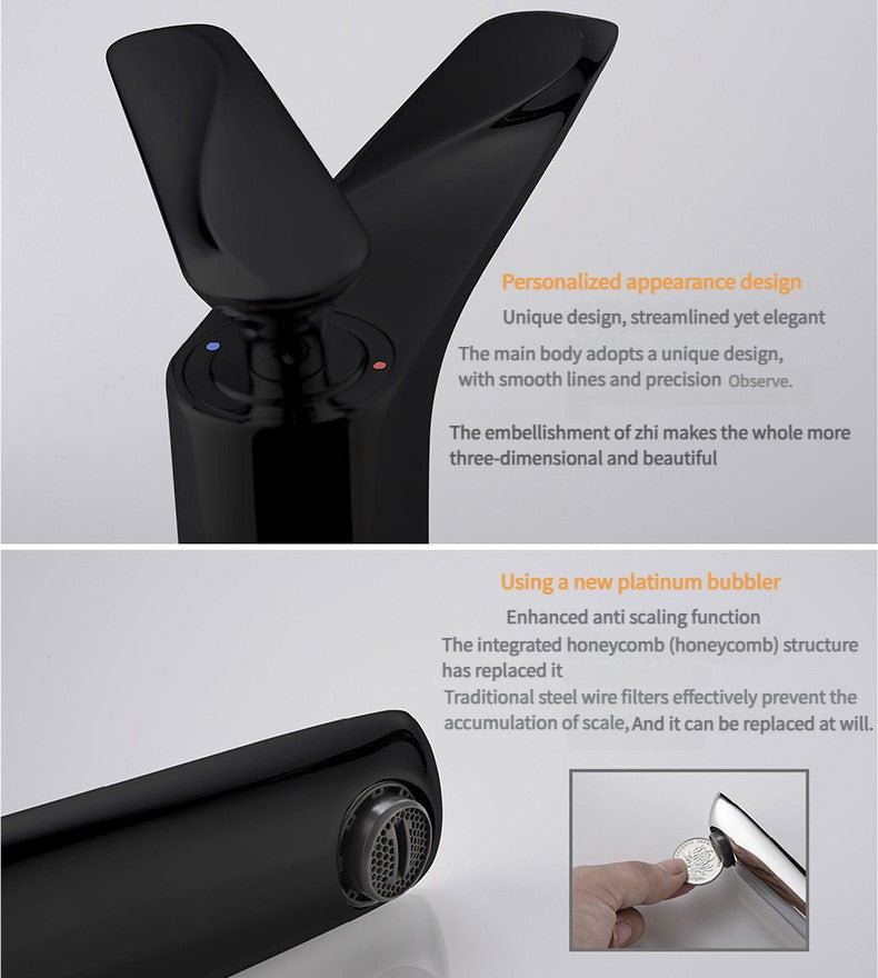 LEEGO BATHROOM FAUCET Lift-up handle Hot and Cold Water Control Single mode tap