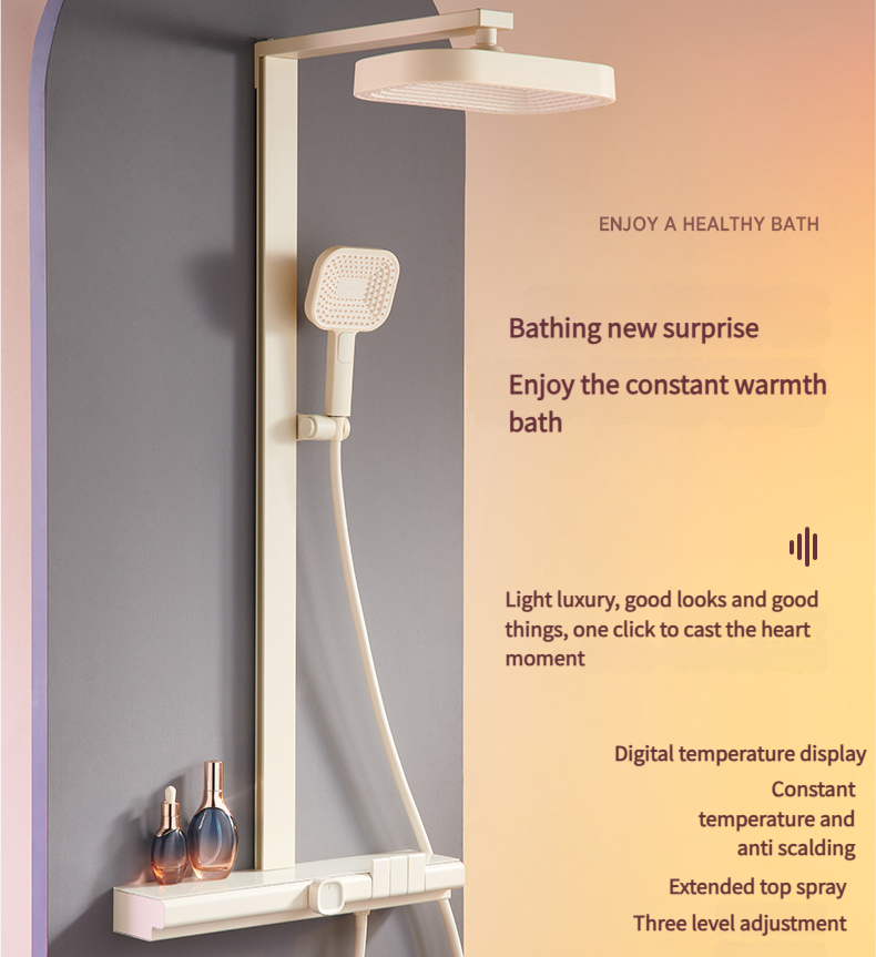 LEEGO BATHROOM SHOWER SYSTEM LED Digital display Large overhead shower