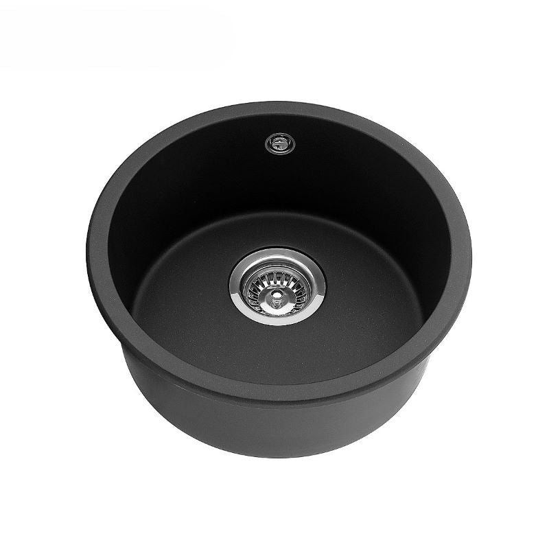 LEEGO Quartz Stone Round Sink Kitchen Island