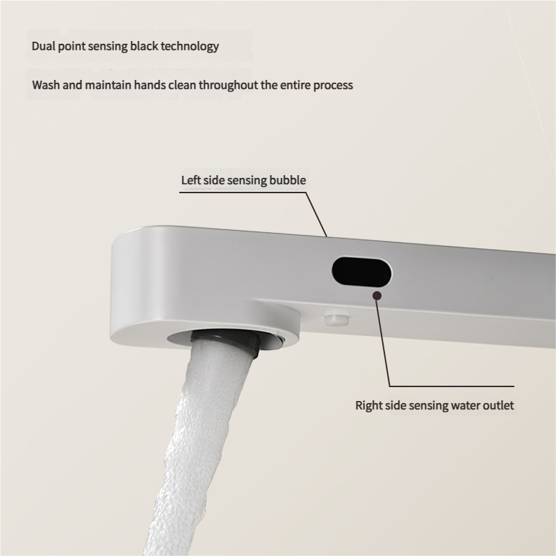 LEEGO BATHROOM FAUCET Touchless tap LED Digital display with soap dish
