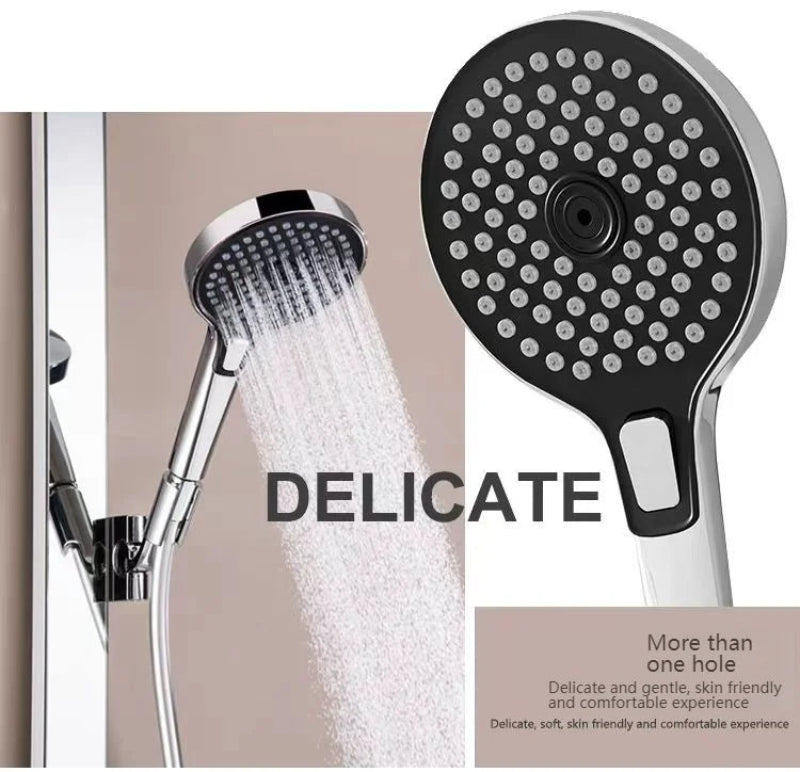 LEEGO BATHROOM SHOWER SYSTEM Waterfall-style water discharge Hot and Cold Water Control Large Top Sprayer