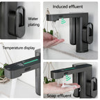 LEEGO BATHROOM FAUCET Touchless tap LED Digital display with soap dish