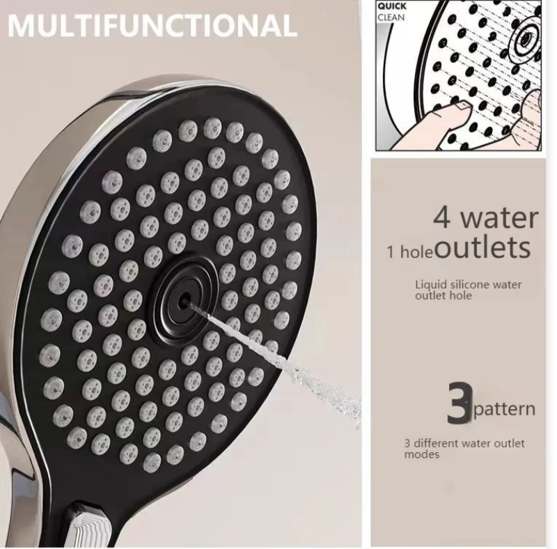 LEEGO BATHROOM SHOWER SYSTEM Waterfall-style water discharge Hot and Cold Water Control Large Top Sprayer