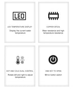 LEEGO BATHROOM FAUCET  LED Digital display  Hot and cold water control tap