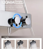 LEEGO BATHROOM SHOWER SYSTEM Waterfall-style water discharge Hot and Cold Water Control Large Top Sprayer