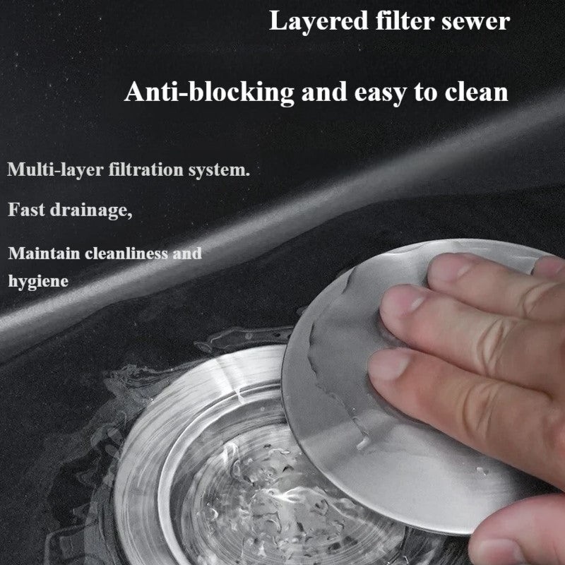 Quartz sink with efficient drainage system