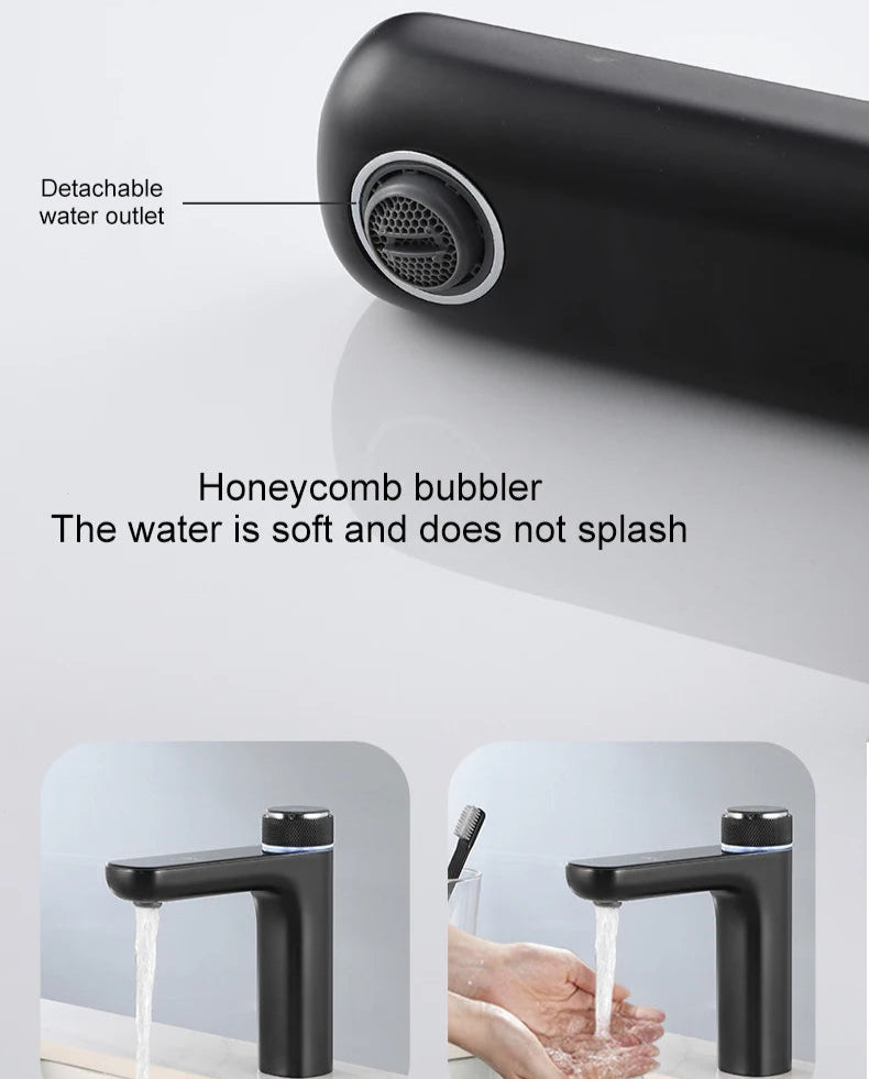 LEEGO BATHROOM FAUCET  LED Digital display  Hot and cold water control tap