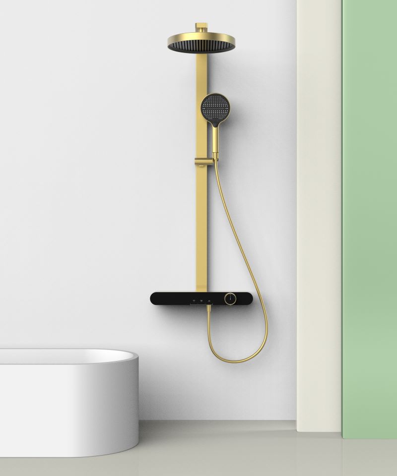 LEEGO multifunctional shower system installed in a contemporary bathroom